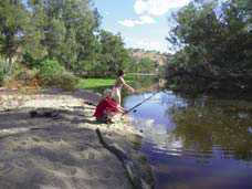 fishing on the Mole River